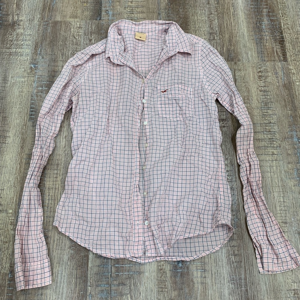 Hollister Pink button down shirt